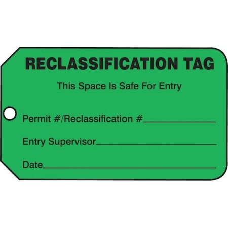 SAFETY TAG RECLASSIFICATION TAG  TCS313PTM